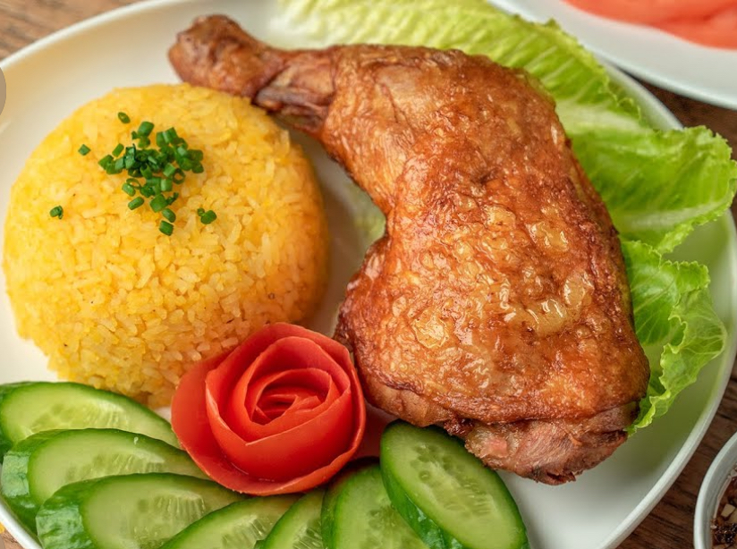 Crispy Poured Chicken Rice