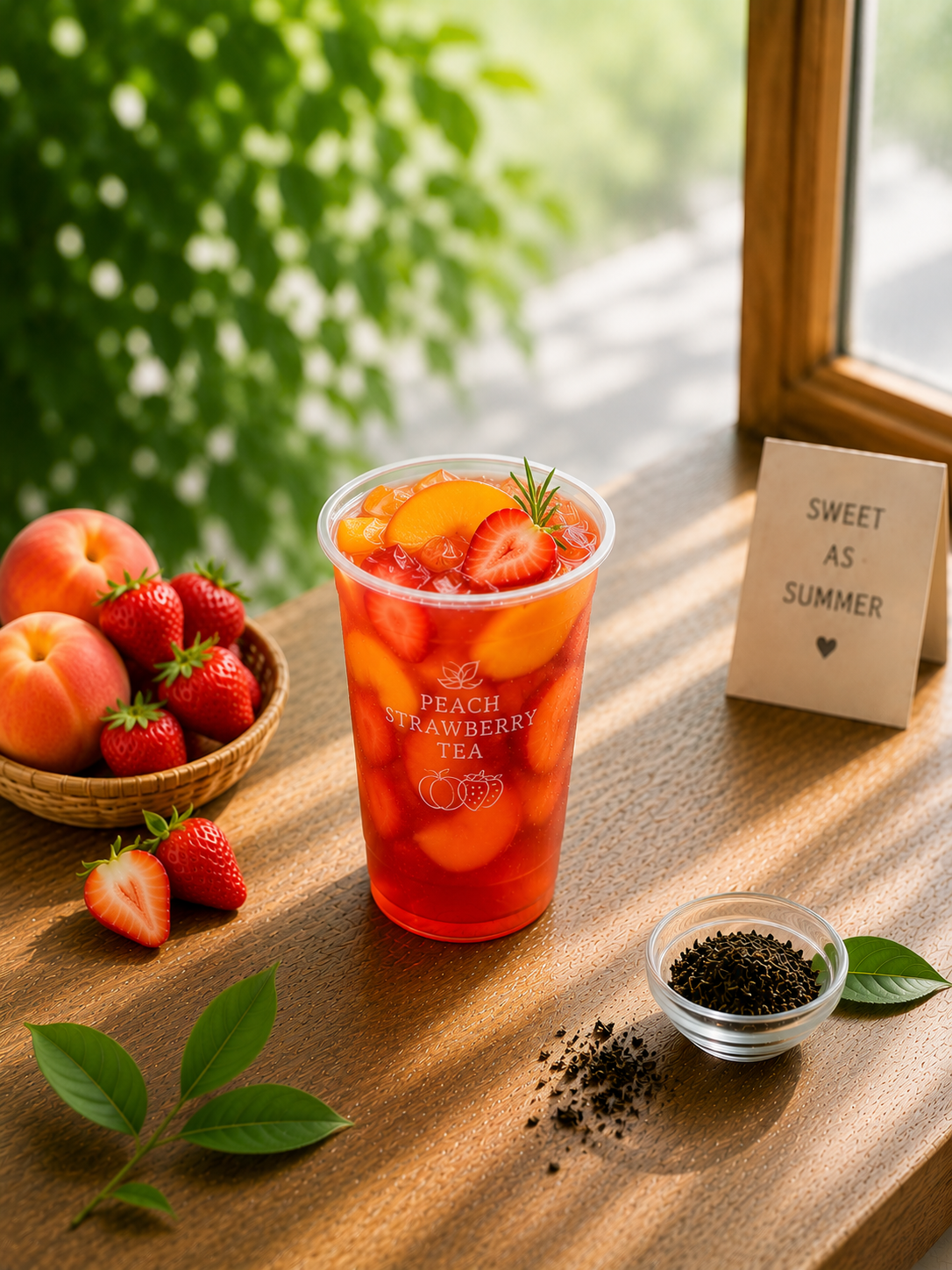 Peach Strawberry Fruit Tea